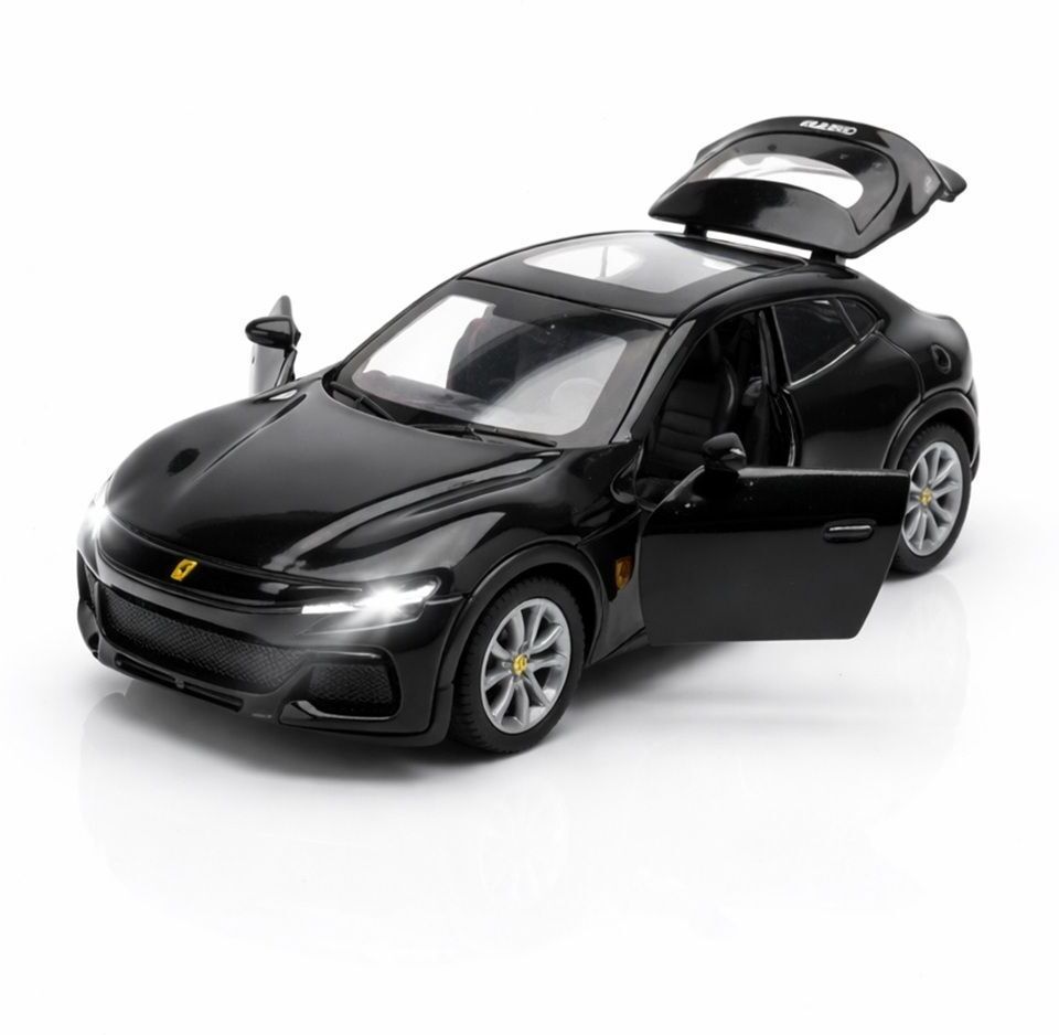 1:36 Diecast Model Toy Car Metal Pullback Ferrari with Lights-Sound for Kids-image-20