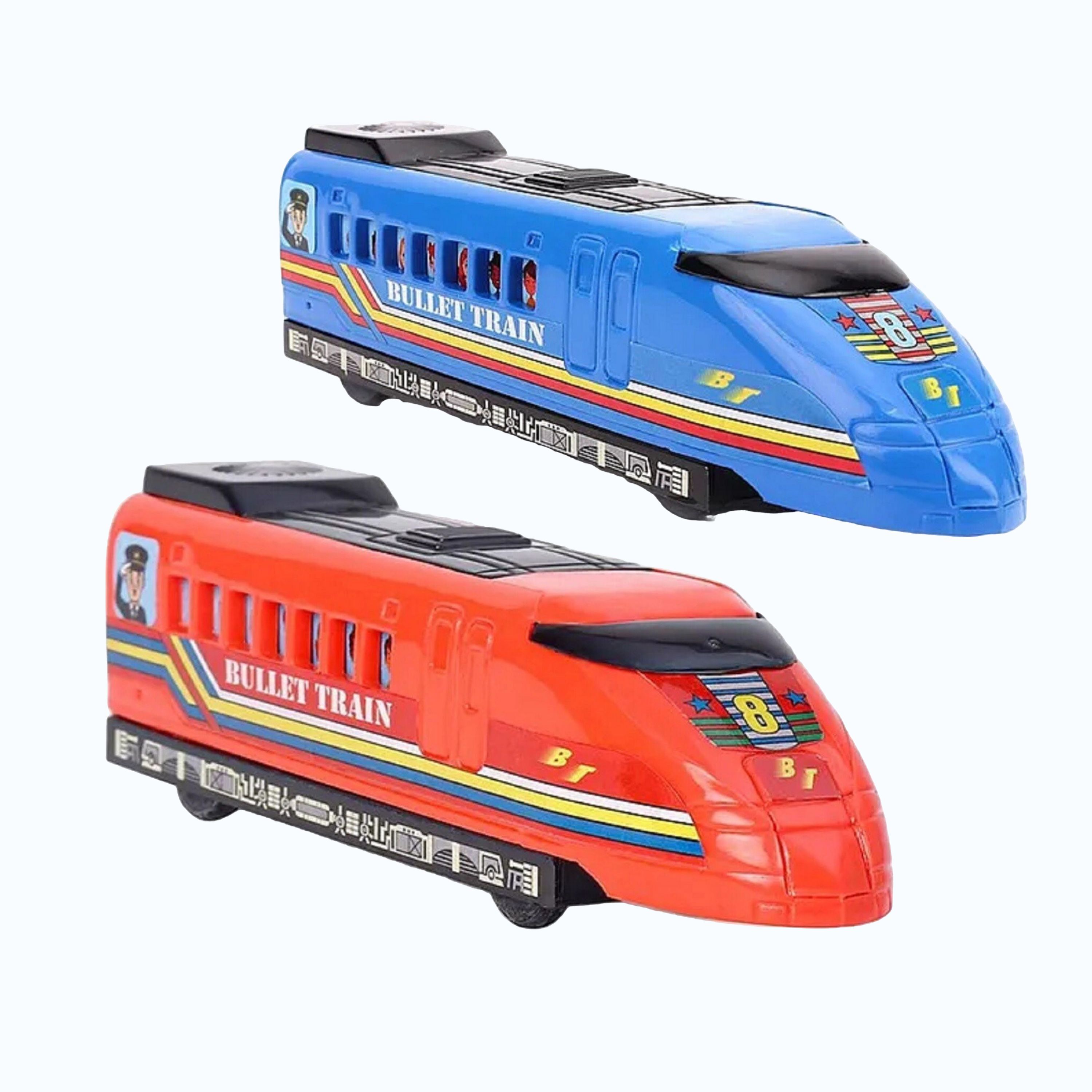 yuiop - Bullet Train For Kids - Pull Back Spring Action Toy - No Remote, No Battery-picture-42