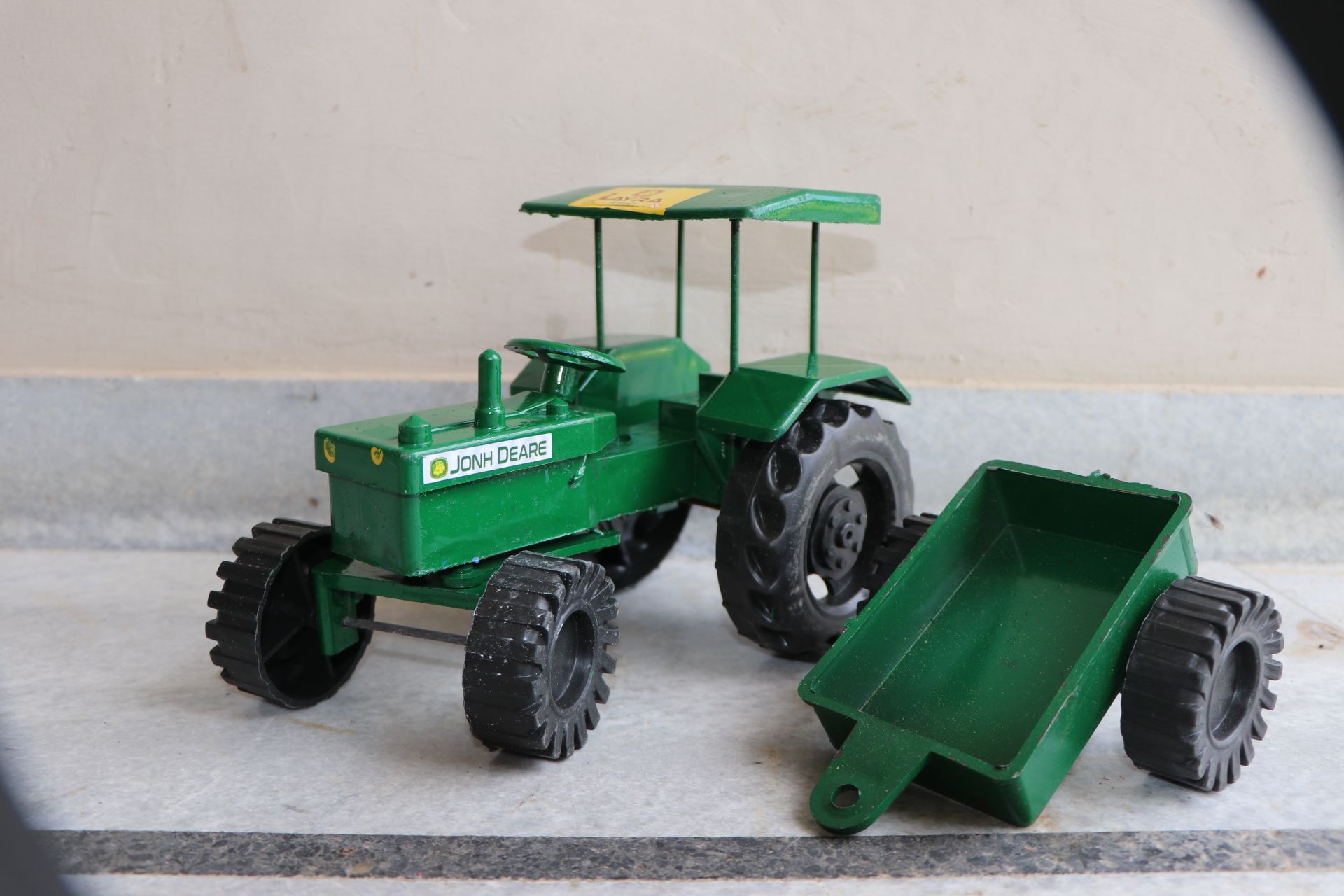 Centy Toys Tractor with Trolley – Red Plastic Push & Pull Toy