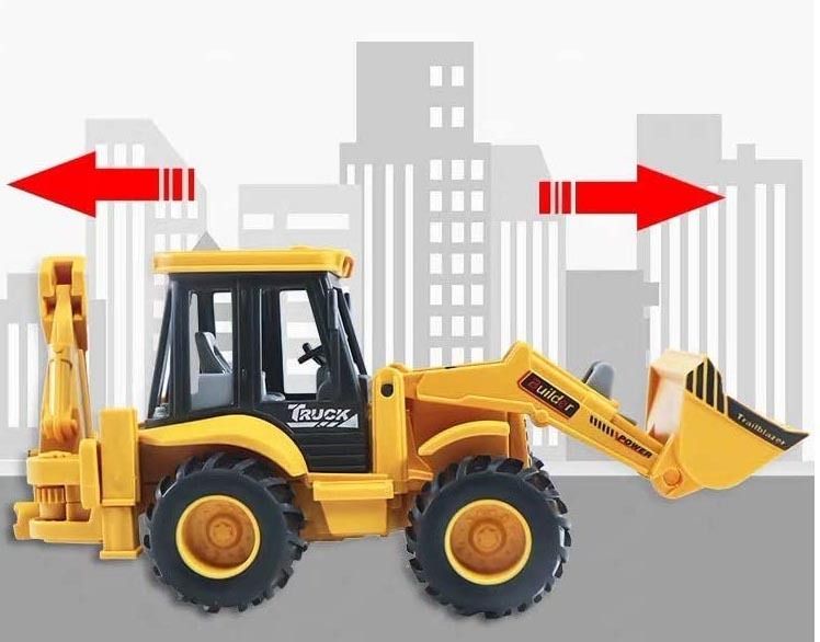 plus shine Pull-Back 2 in 1 JCB Dumper Model Friction Powered Simulation Bike Toys for Kids-picture-15