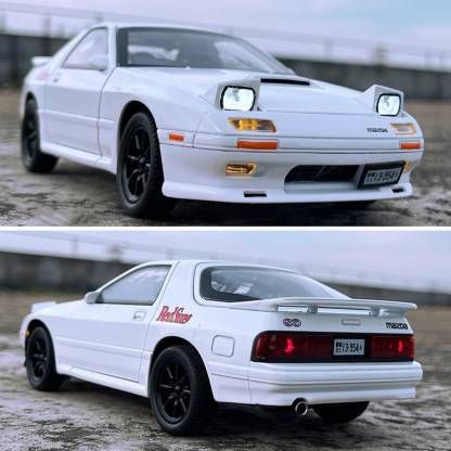 just craft 1/24 Mazda RX7 alloy car model, kids toy die-cast car with lights and sounds-picture-17