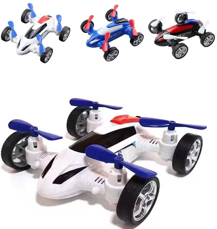 Aircraft Car Model Toys Moving Fans Push and Go 2in1 Vehicle Drone Car Toy-image-9