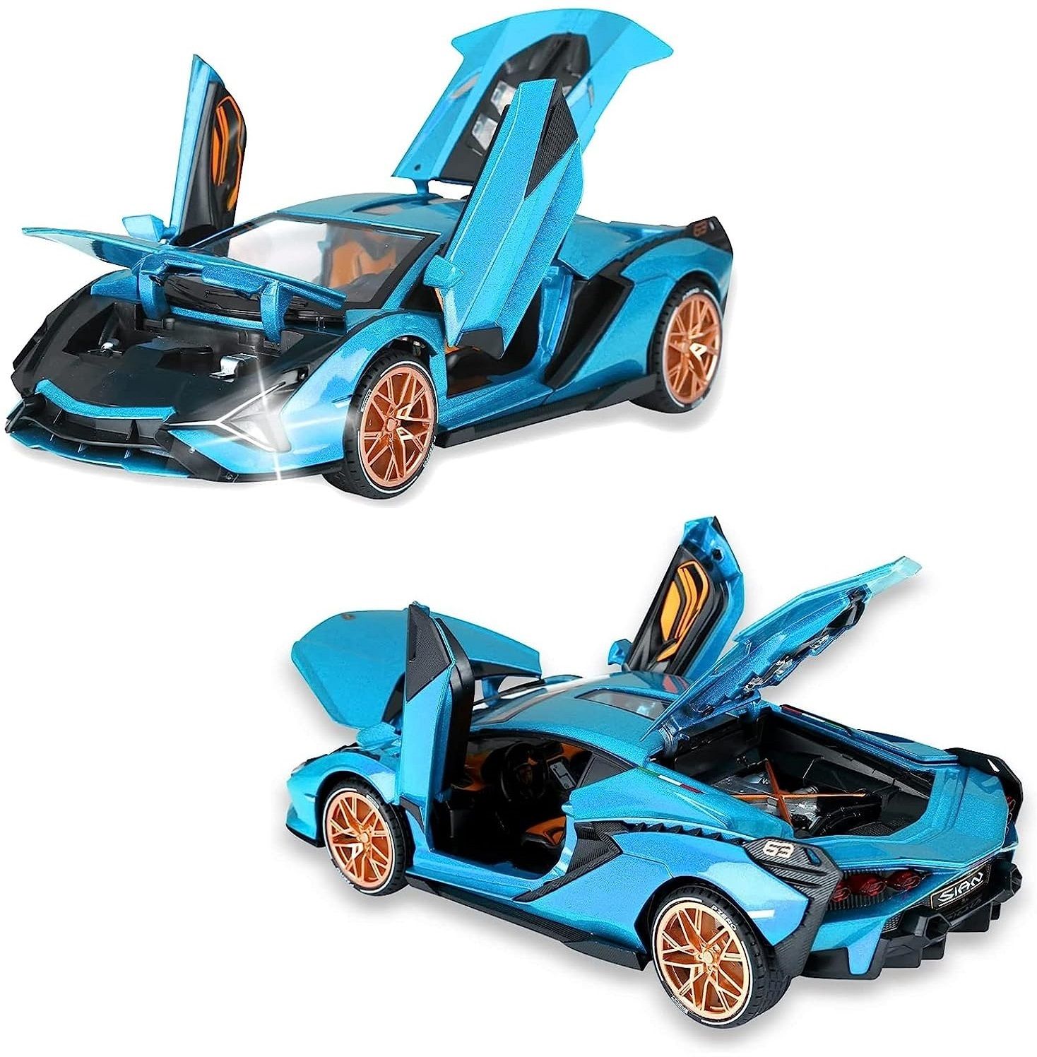 ktrs 1:24 Scale Diecast Metal Pullback Lambrgini Light Sounds Features-picture-22