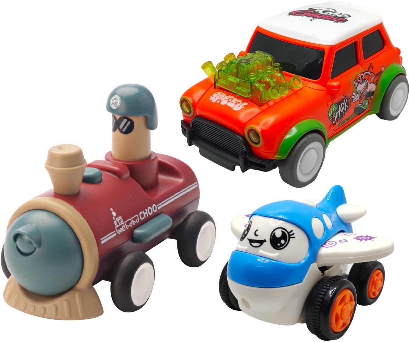 vaniha Unbreakable Four-Wheel Drive Friction Powered Diecast Toy Set-D169-picture-18