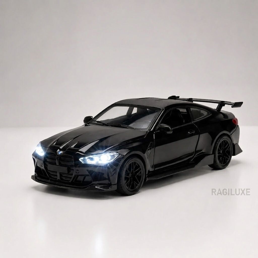 ragiluxe Exclusive 1/32 BWM Toy Car M4-Model Car With Music - Light-picture-32