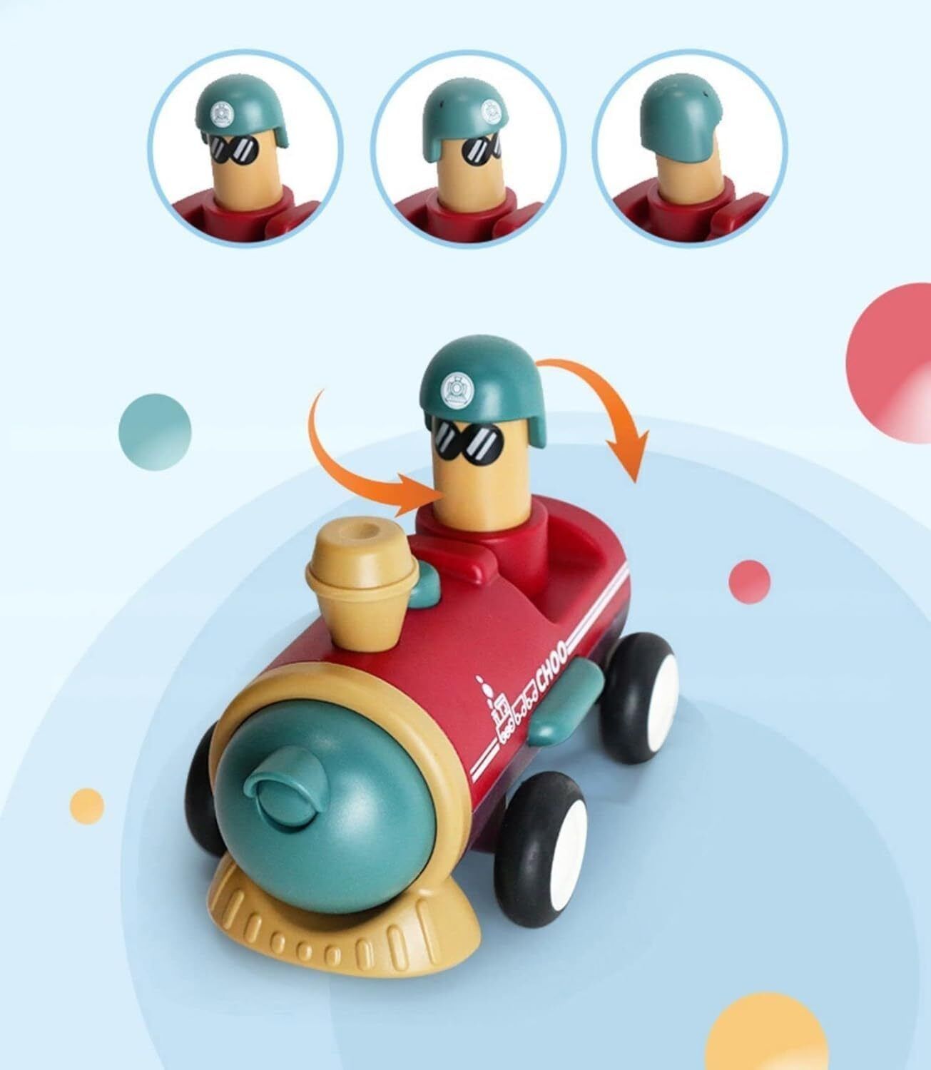 teezy Top Gear Push and Go Toys Friction Powered Vehicle Unbreakable( Pack of: 4)-T402-picture-21