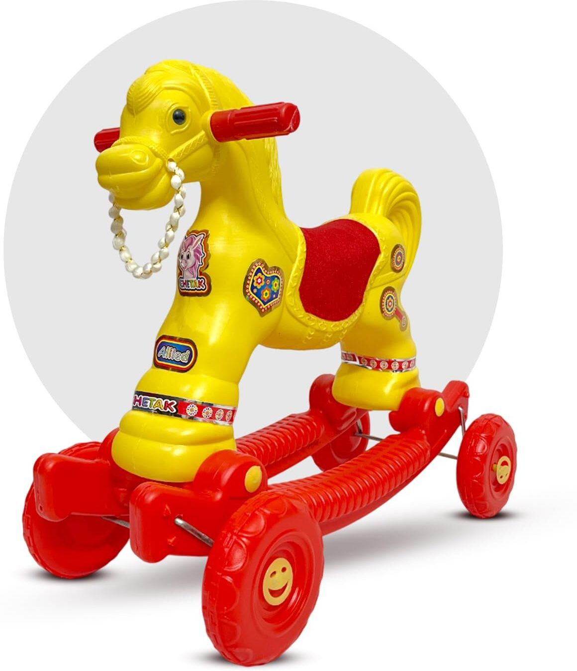 Kids Horse Rider Rocker Toys 2 in 1 Kids Ride, Safe & Sturdy-image-47
