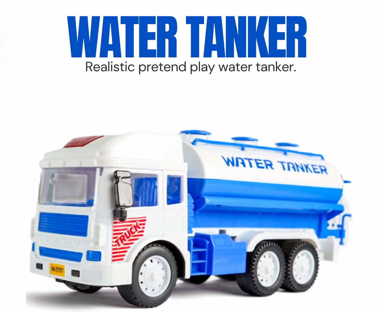 sarnav Friction Powered Water Tanker Truck Toy Pull Back Construction Vehicle for Kids-picture-26