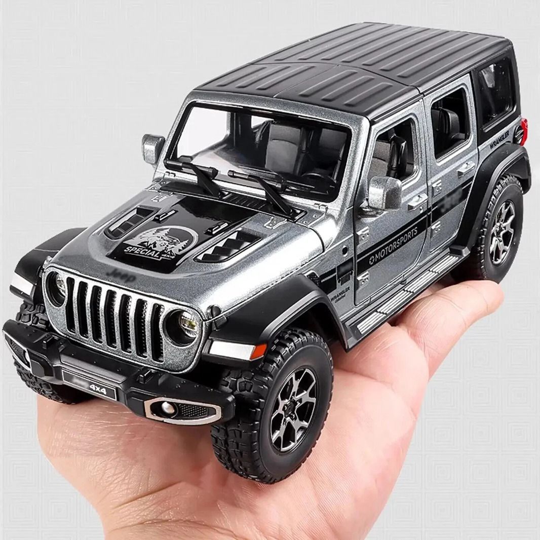 1/32 Jeep Wrangler Toy Car With Sound-Light | Openable Doors | Pullback Car-image-23