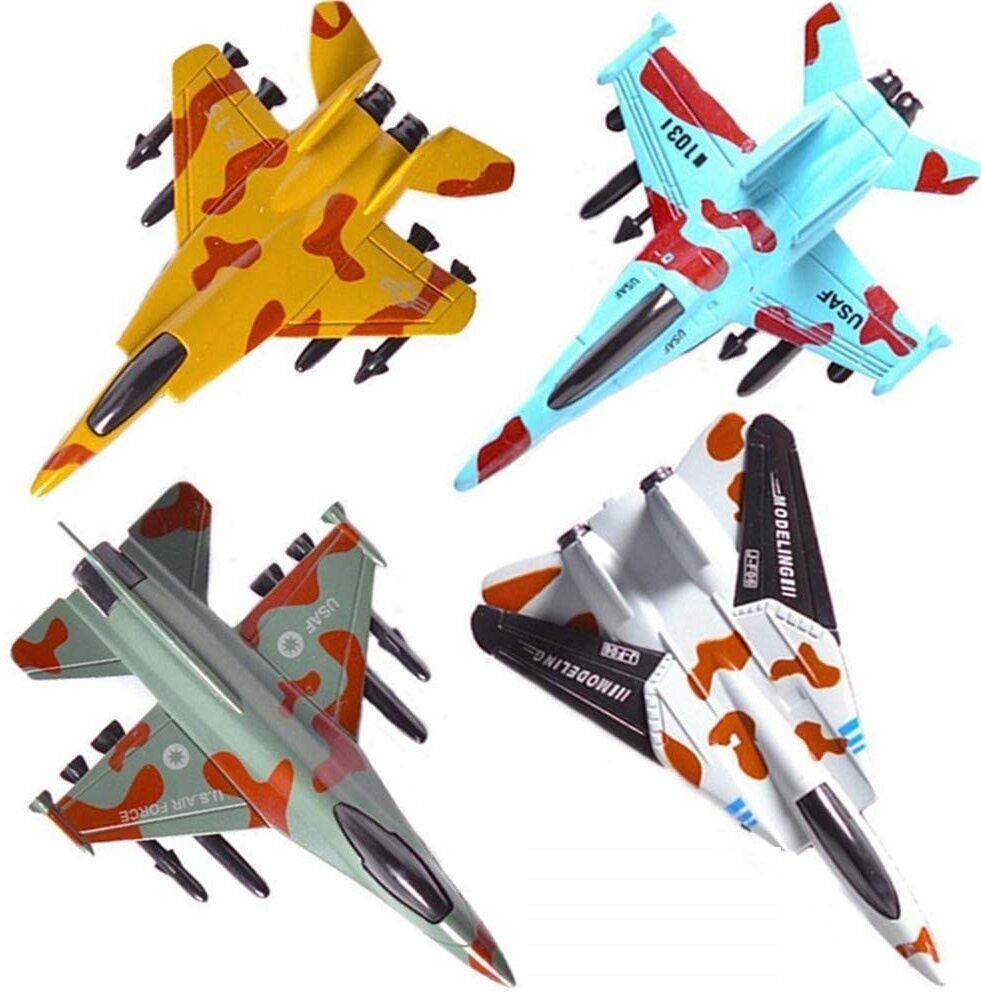 qwick click Toys Airplane Toys Set Die Cast Metal Military Fighter Jets For Kids-picture-39