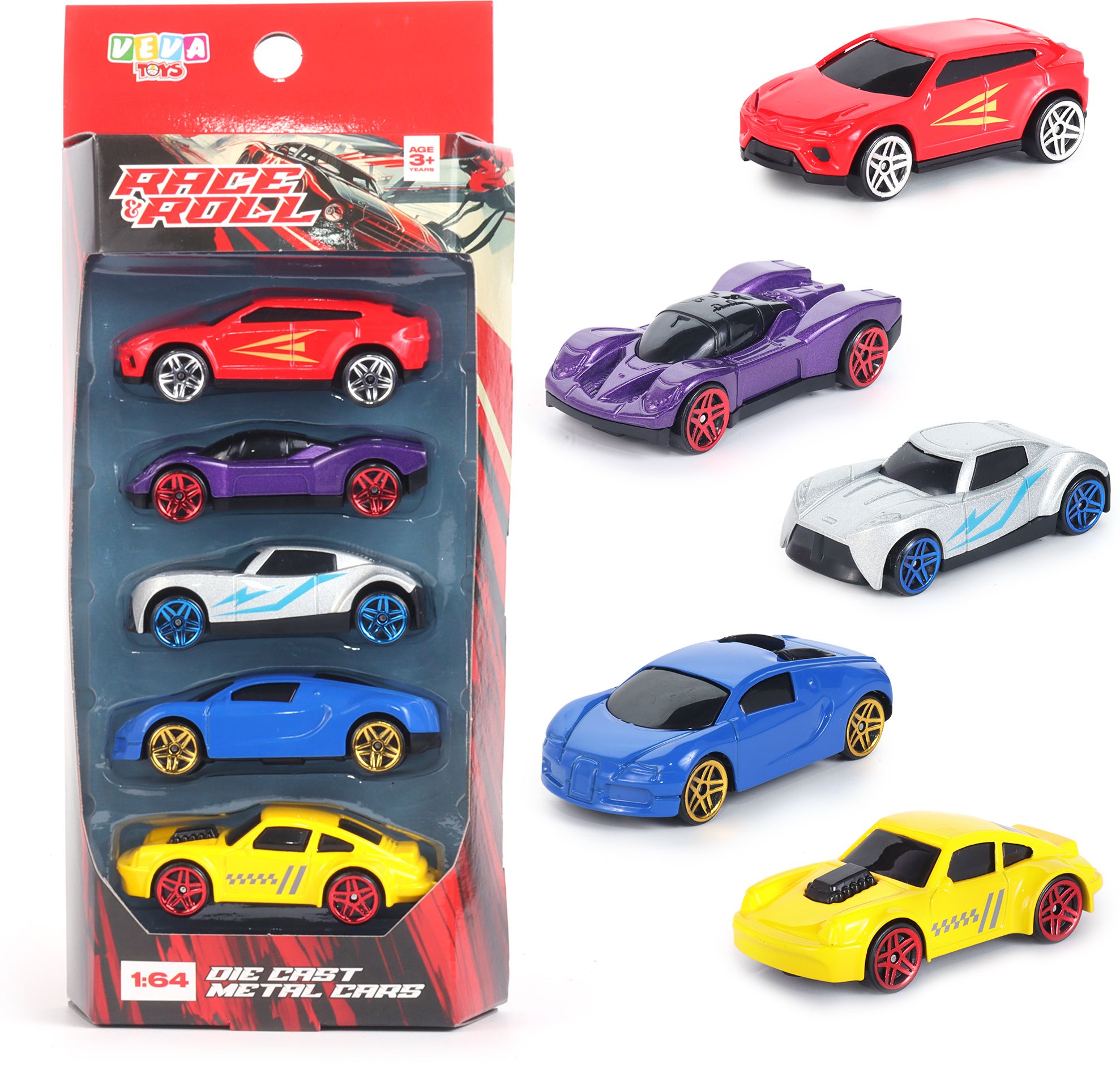 Metal Die Cast 1:64 Pk Of 5 (Lu.Hw.Bu.Nz.Po959)
