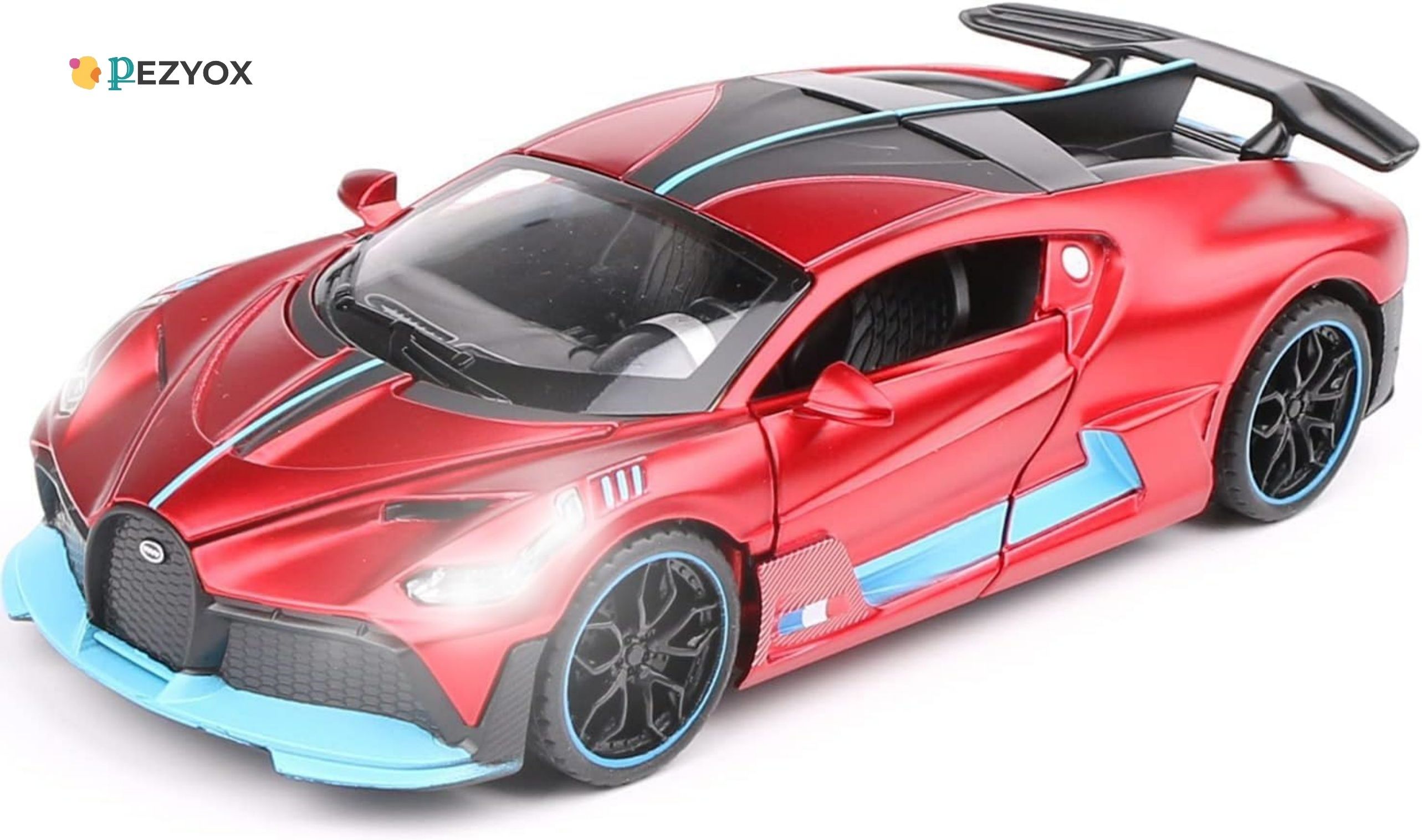 1:32 Bugatti Divo Metal Alloy Pull Back Car Diecast Electronic Toys for kids-image-5