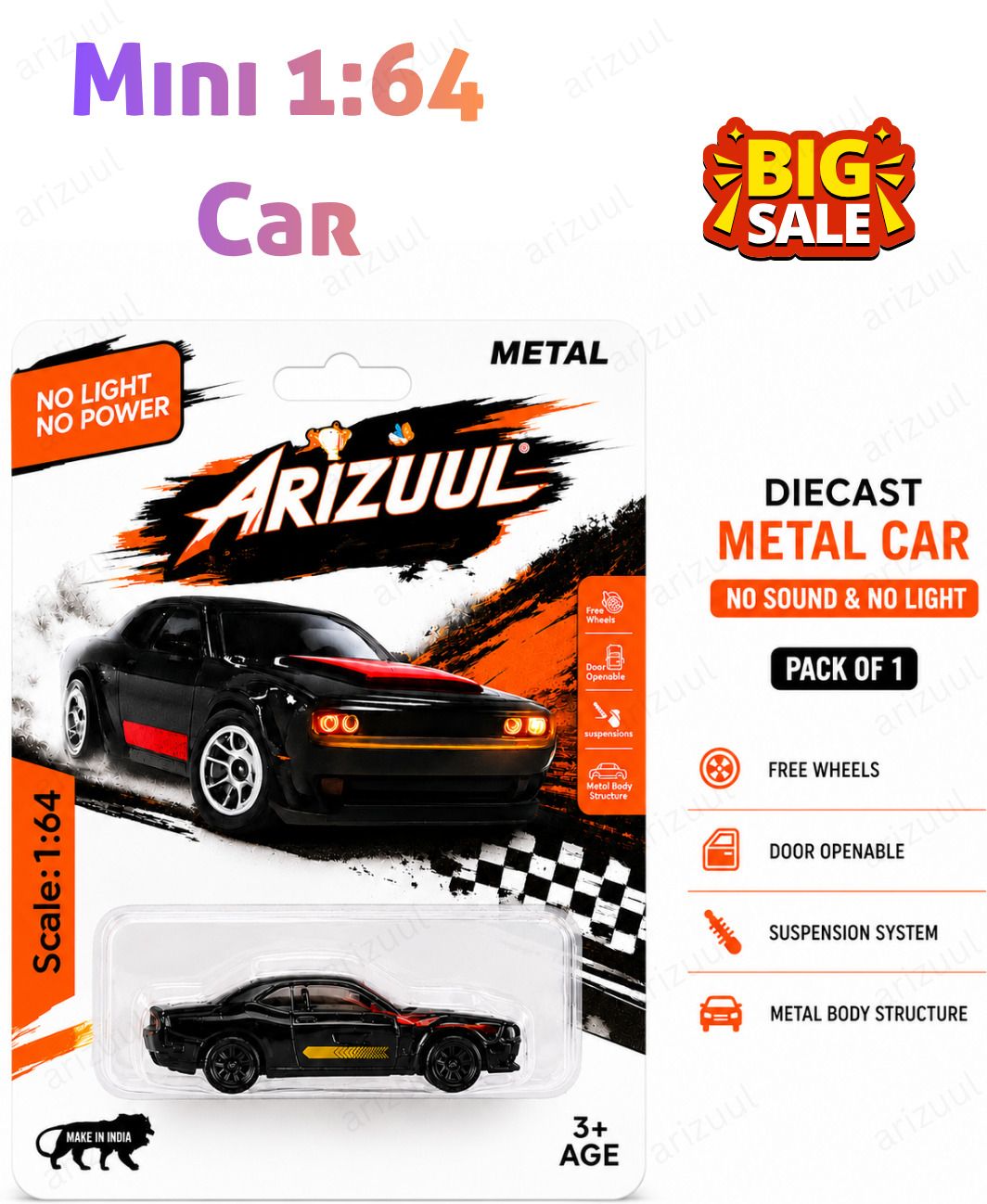 arizuul Dodge Challenger SRT Hellcat Miniature Metal Toy Car 1:64 Diecast Collectible-picture-34