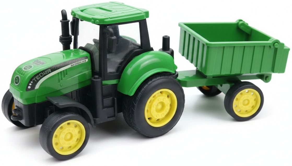 Agriculture Farmer Tractor Toy for Kids-Friction Powered Tractor Vehicle Toy