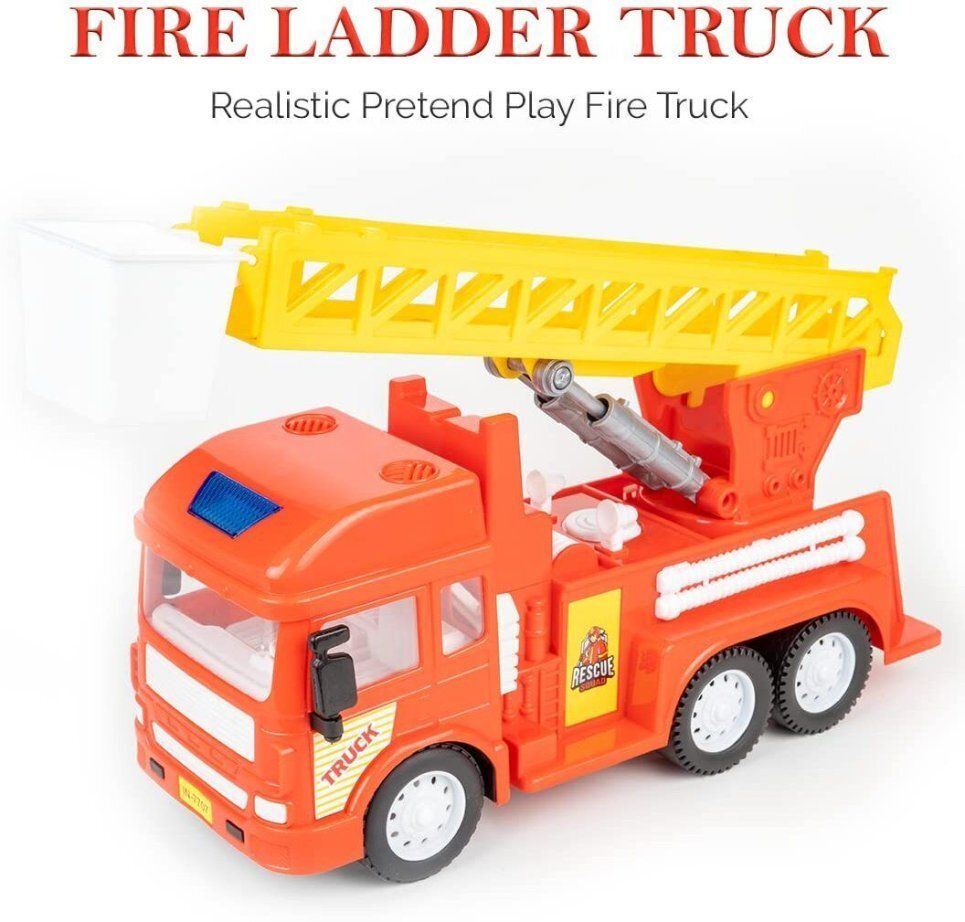 zokato Fire Ladder Truck | Friction Powered Big Size Vehicle for Kids-VP1-picture-21
