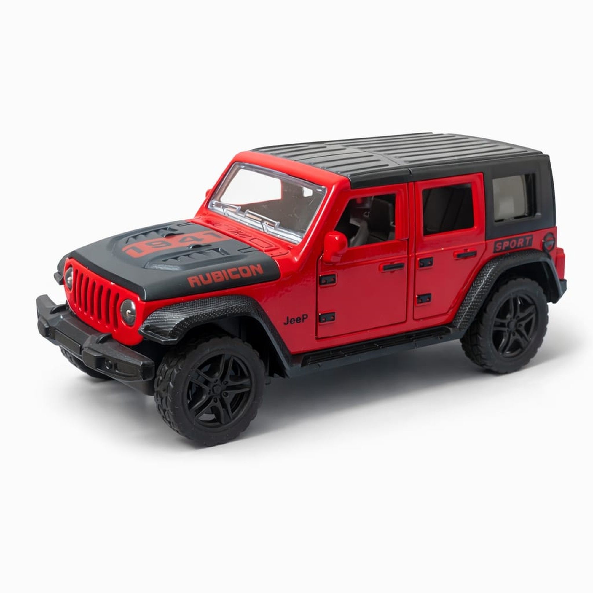 Rubicon 1:32 Diecast Metal Toy Car Openable Doors Pullback Action Light Music-image-16