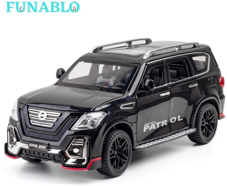 1/24 Nissan Patrol SUV Diecast Model Car Toy Collection Sound Light Kids Gift-image-27
