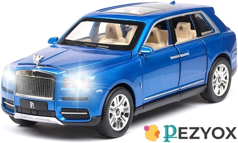 1:24 scale Cullinan Model Car, Pull Back Toy Car with Sound and Light for Kids-image-24