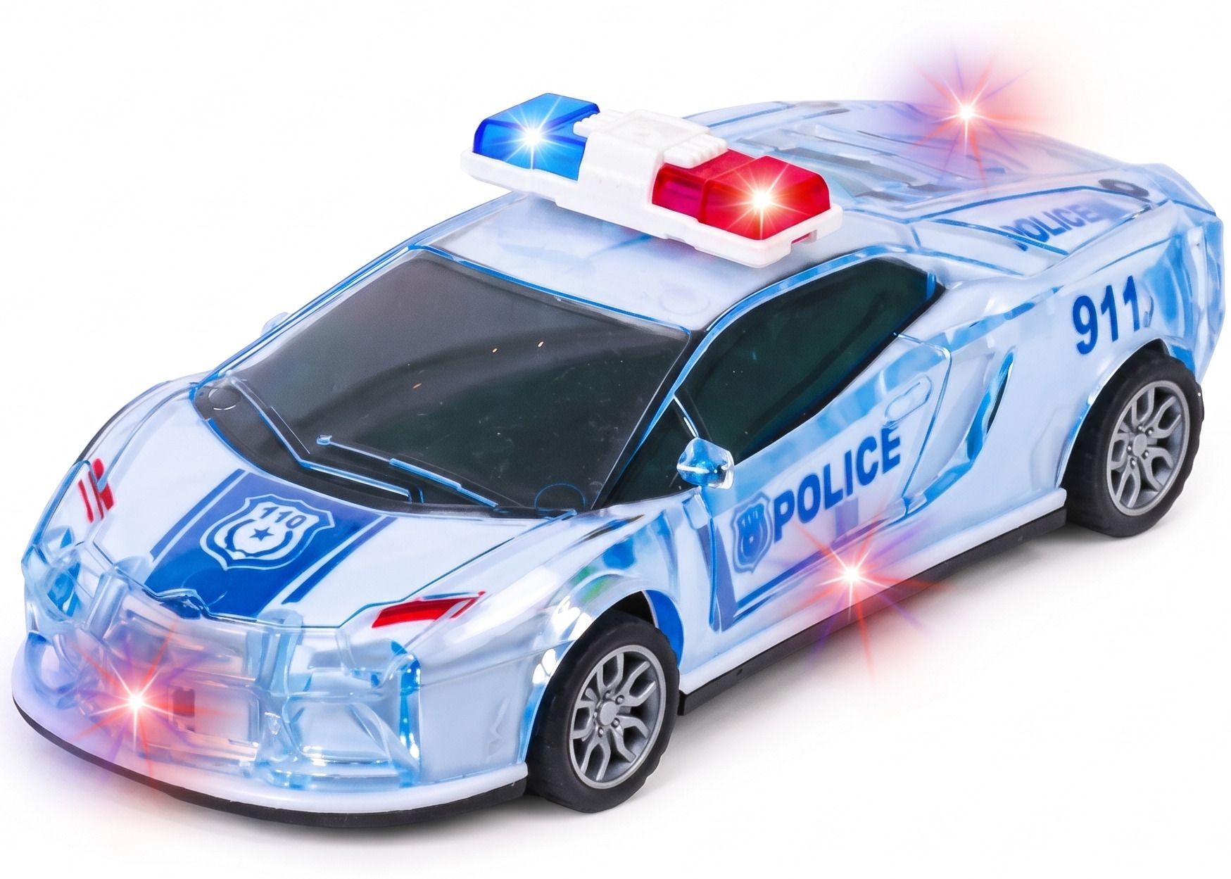 playvance 3D LED Light & Music Friction Powered Police Car Toy for Kids (Battery Included)-picture-39