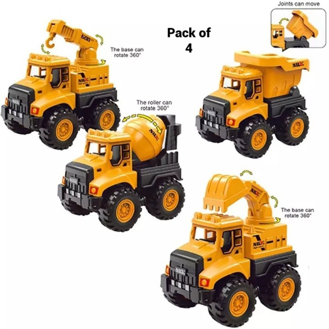 rutshra Jcb Toy Excavator, Dump , Cement Truck -RH155-picture-10