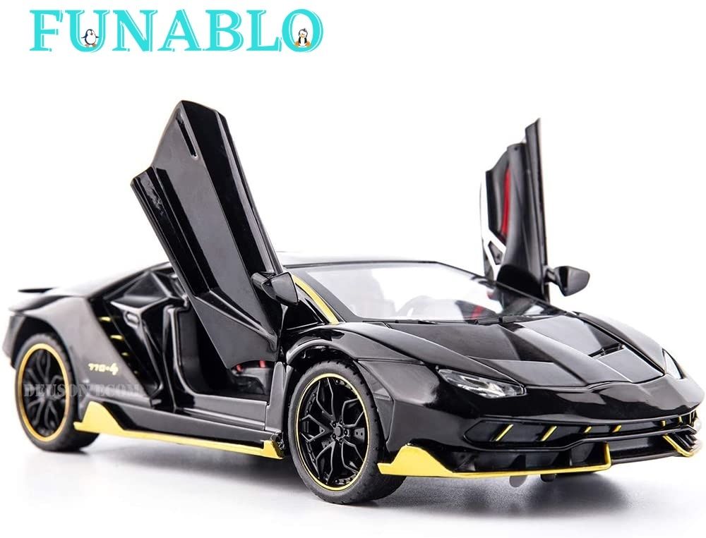 1:24 Scale Die cast Metal Toy Car for Kid Model LP770 Light Sound Pullback
