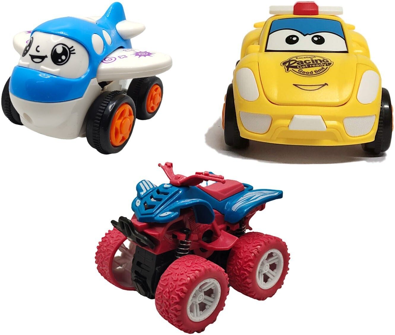 sve Unbreakable Four-Wheel Drive Friction Powered Diecast Toy Set-D43-picture-35