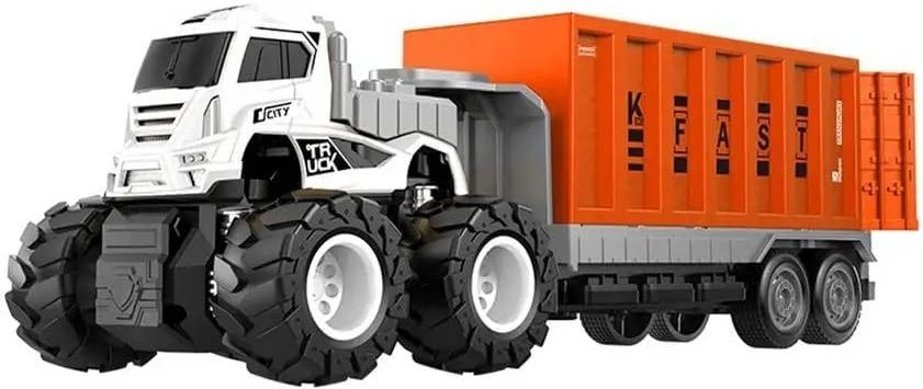 indusbay 1:43 Scale 4WD Friction Powered Metal Alloy Diecast Cargo Freight Carrier Truck-picture-15