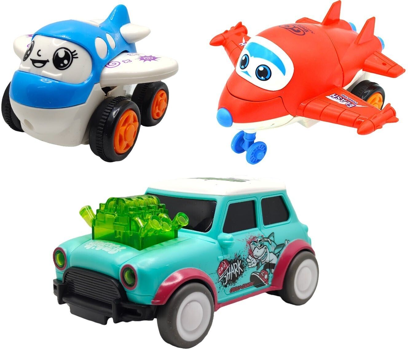 sve Unbreakable Four-Wheel Drive Friction Powered Diecast Toy Set-D57-picture-33