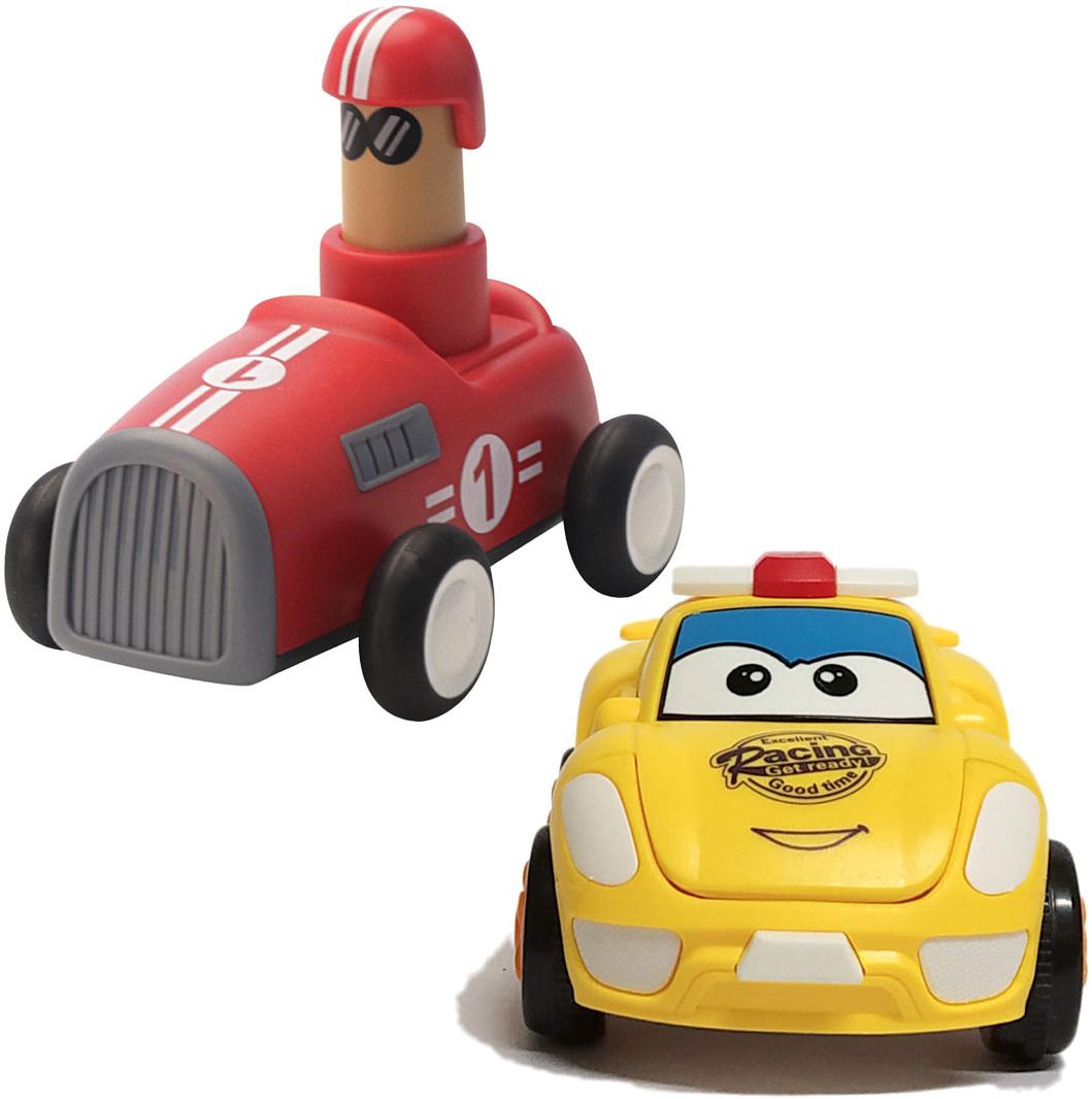 Unbreakable Friction Powered Diecast Robot Car & Push and Go Car Toy Set-image-48