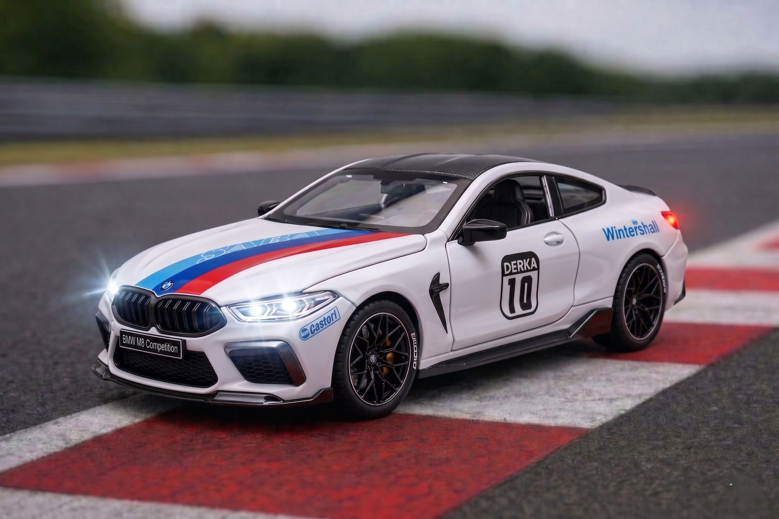 BMW M8 Die Cast Car Toy with Alloy Body Rubber Tires and Pull Back Drive-image-17