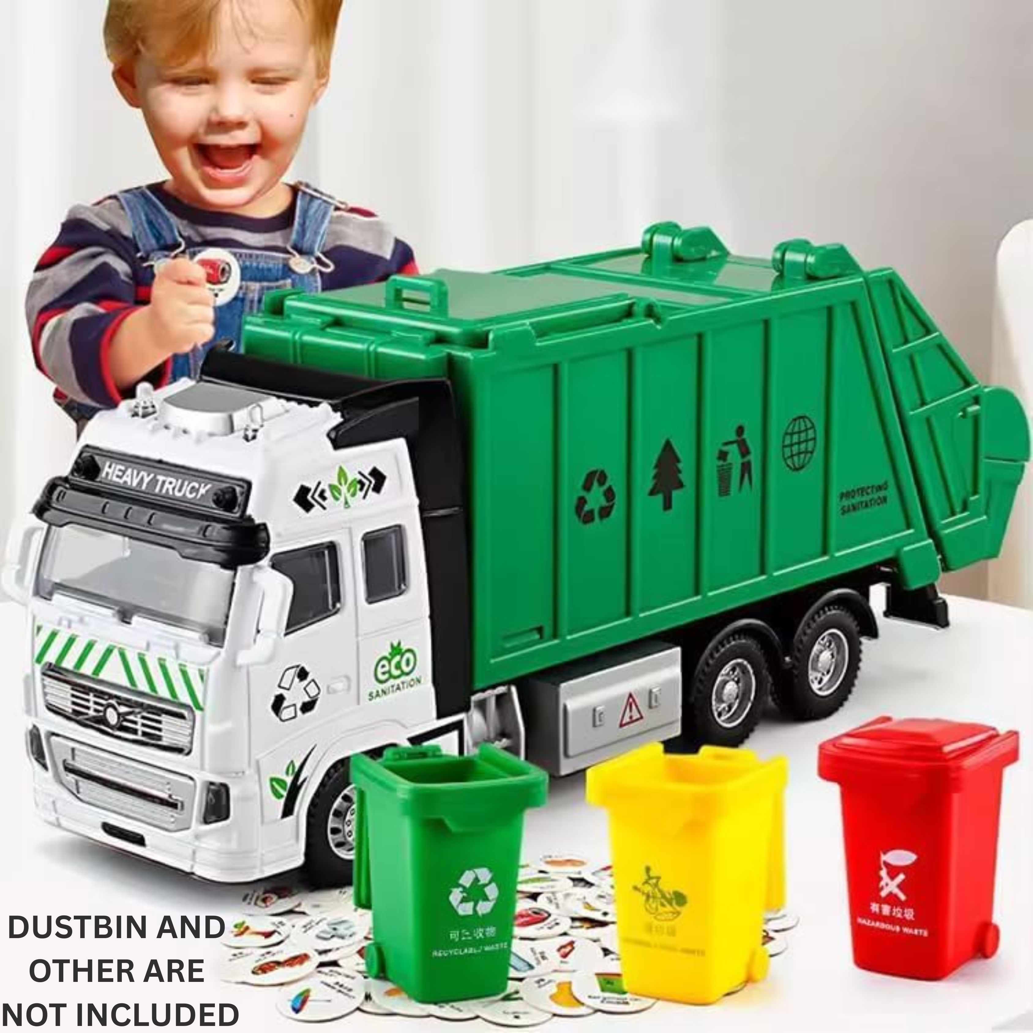 Garbage Truck Friction Powered Garbage with Top Open Dumper Garbage Lifter Truck