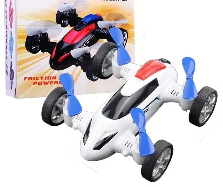 Drone Car Toys Inertia Four-axis Friction Powered Cars Model Vehicle Aircraft-image-32
