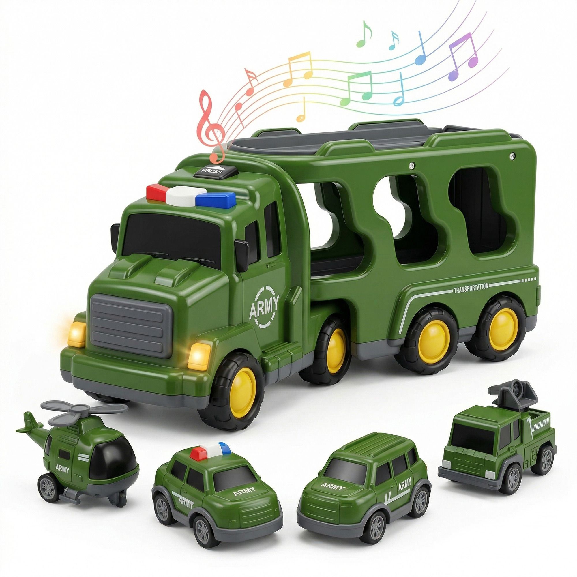 AthriAura Army Military truck with light sound-image-2