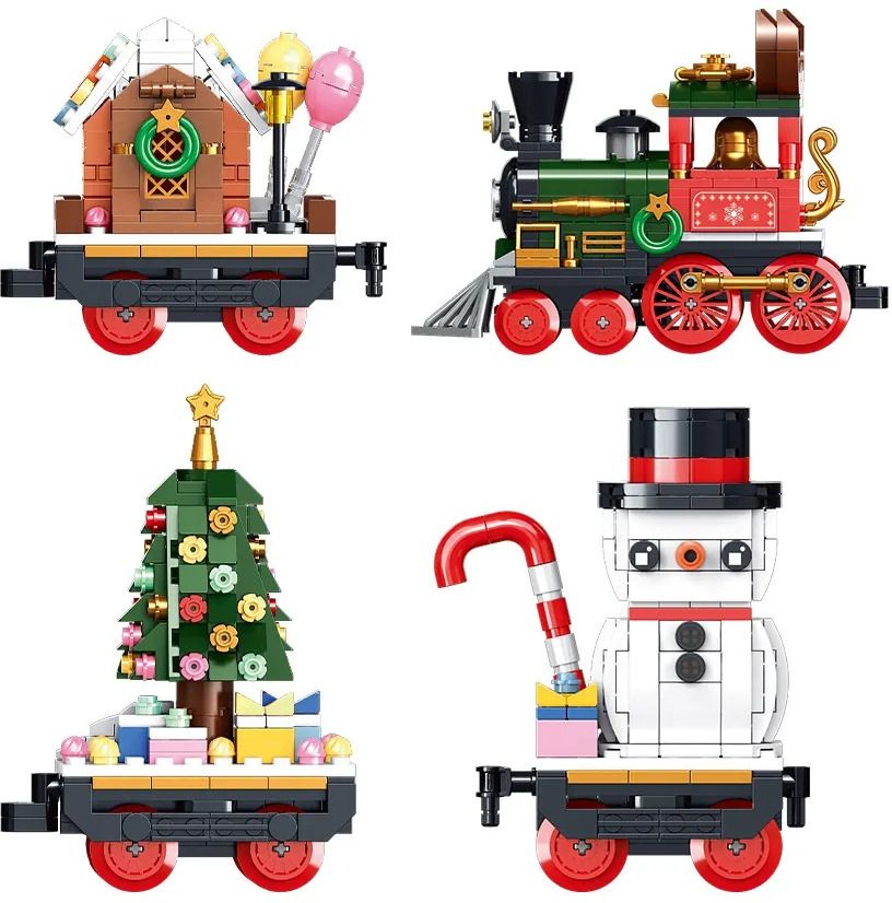 Christmas Train Building Blocks Set – Holiday Train Toy for Kids-image-7