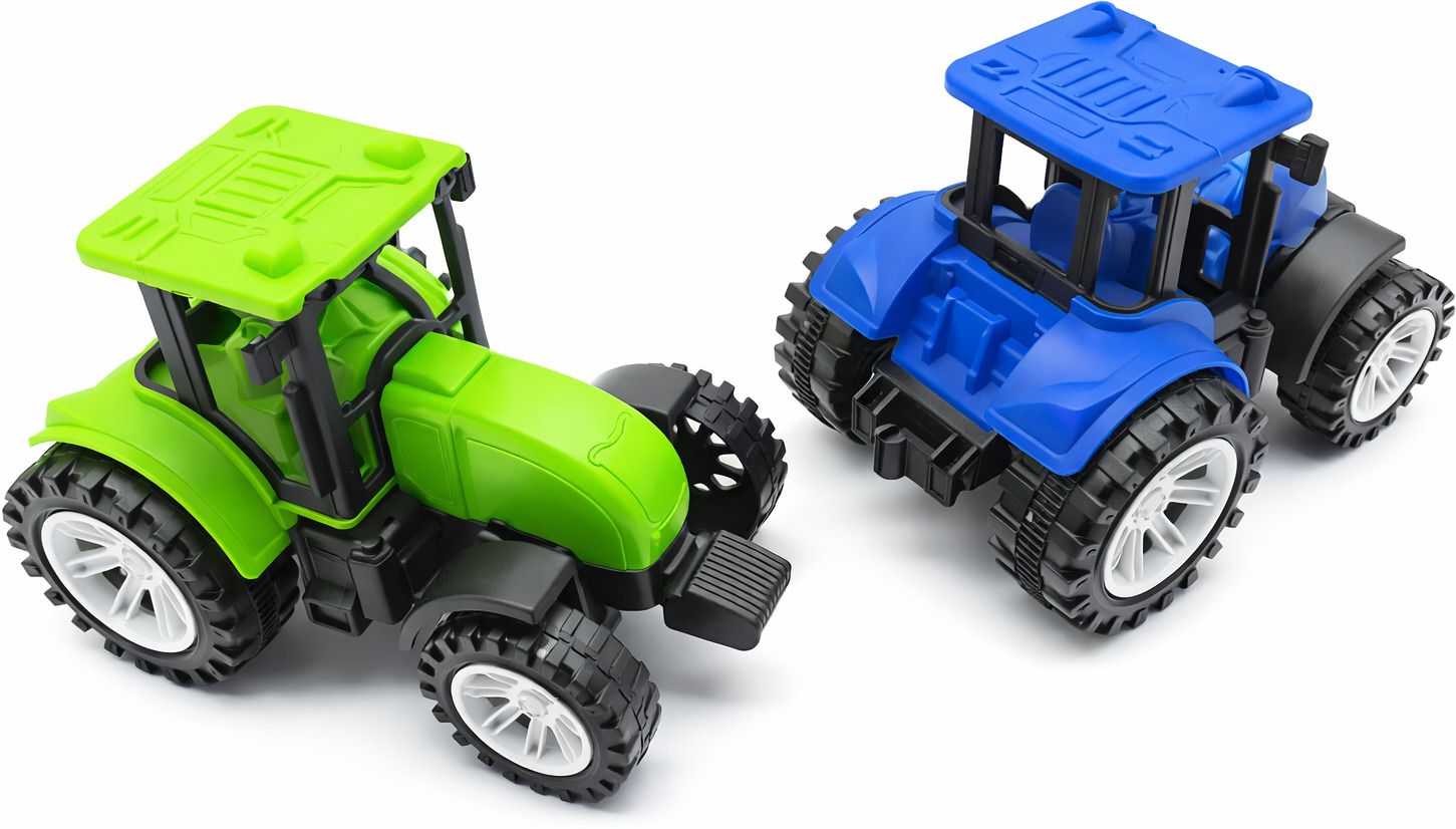 Toy Tractor Pack of 2 Friction Push & Go for Kids-image-7