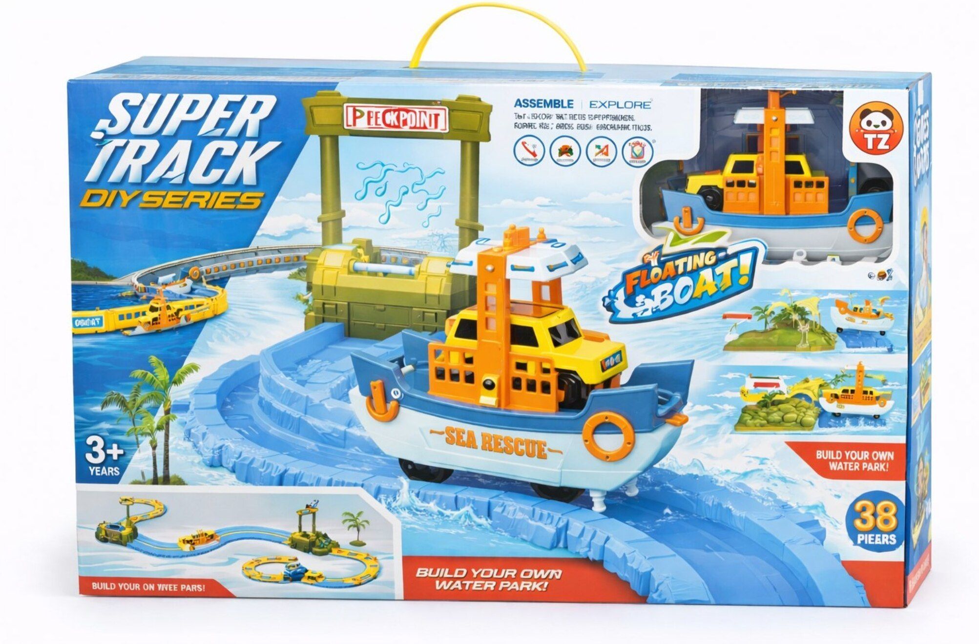 prineri DIY Water Track Floating Boat Play Set-picture-47