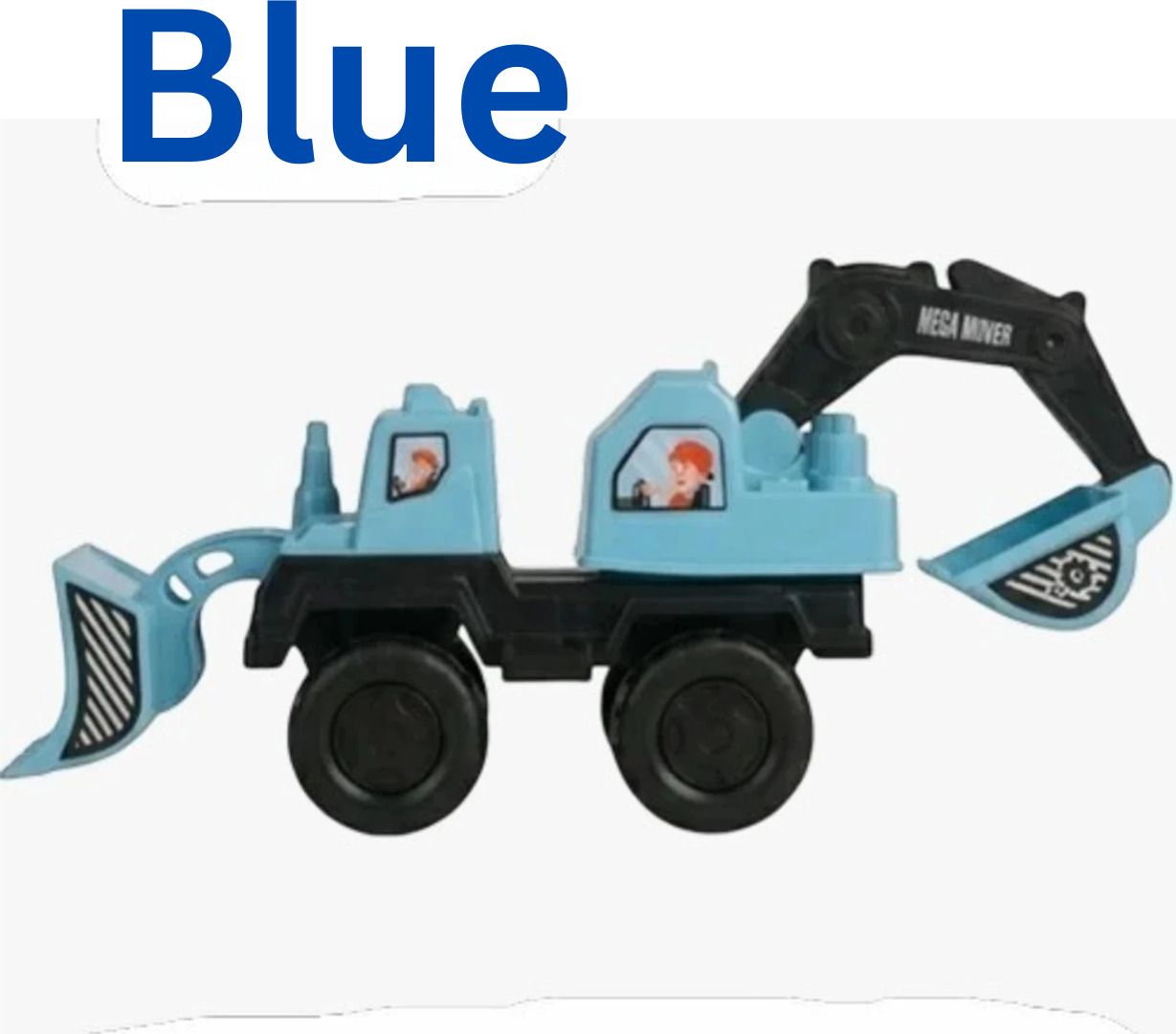 lastictoy Mega Mover 2-in-1 Blue Toy Excavator Truck Manual Construction Vehicle Kids-picture-22