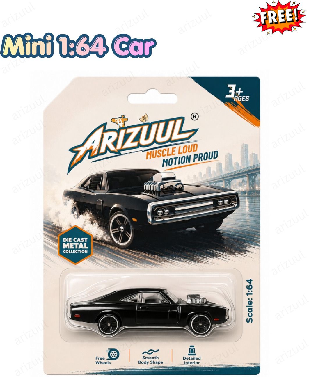 arizuul Fast & Furious Collectible Black Muscle Car 1:64 Scale Die Cast Alloy Vehicle-picture-20