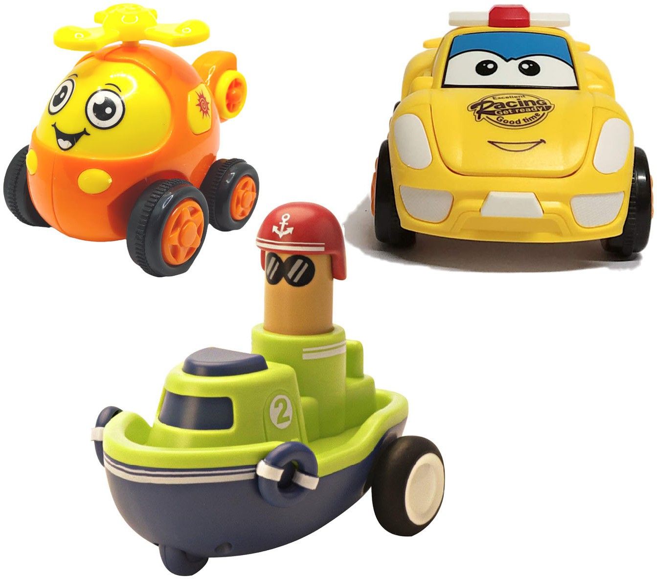 Unbreakable Four-Wheel Drive Friction Powered Diecast Toy Set-E30-image-26