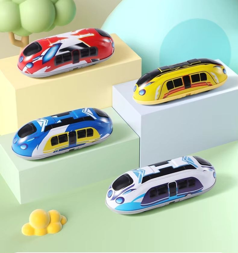 Pull Back Metro Train Toy for Baby Kids | Double Drive High Speed Train
