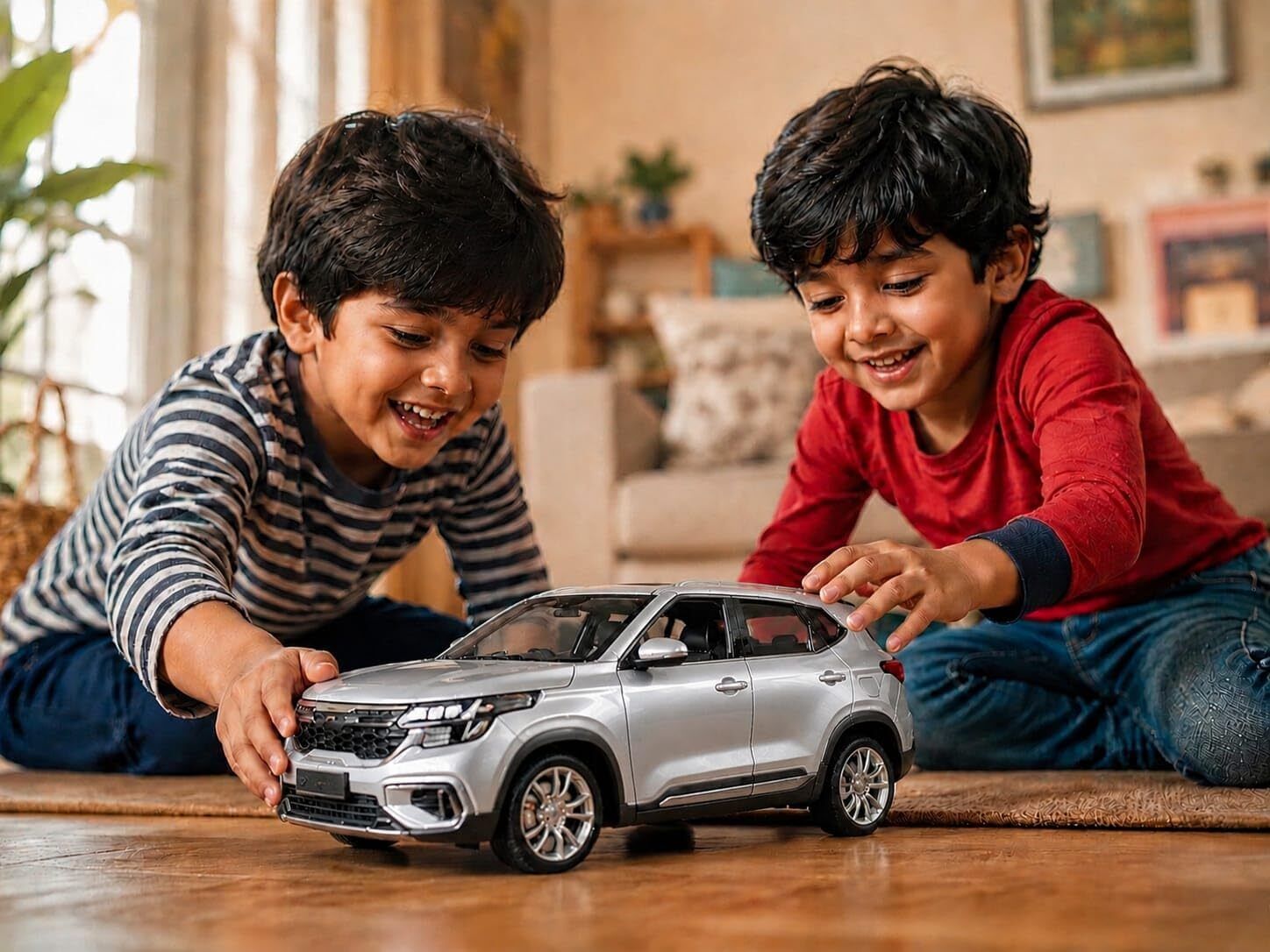 Kia Seltos Pull Back Toy Car for Kids | Metal SUV Model with Openable Doors-image-34