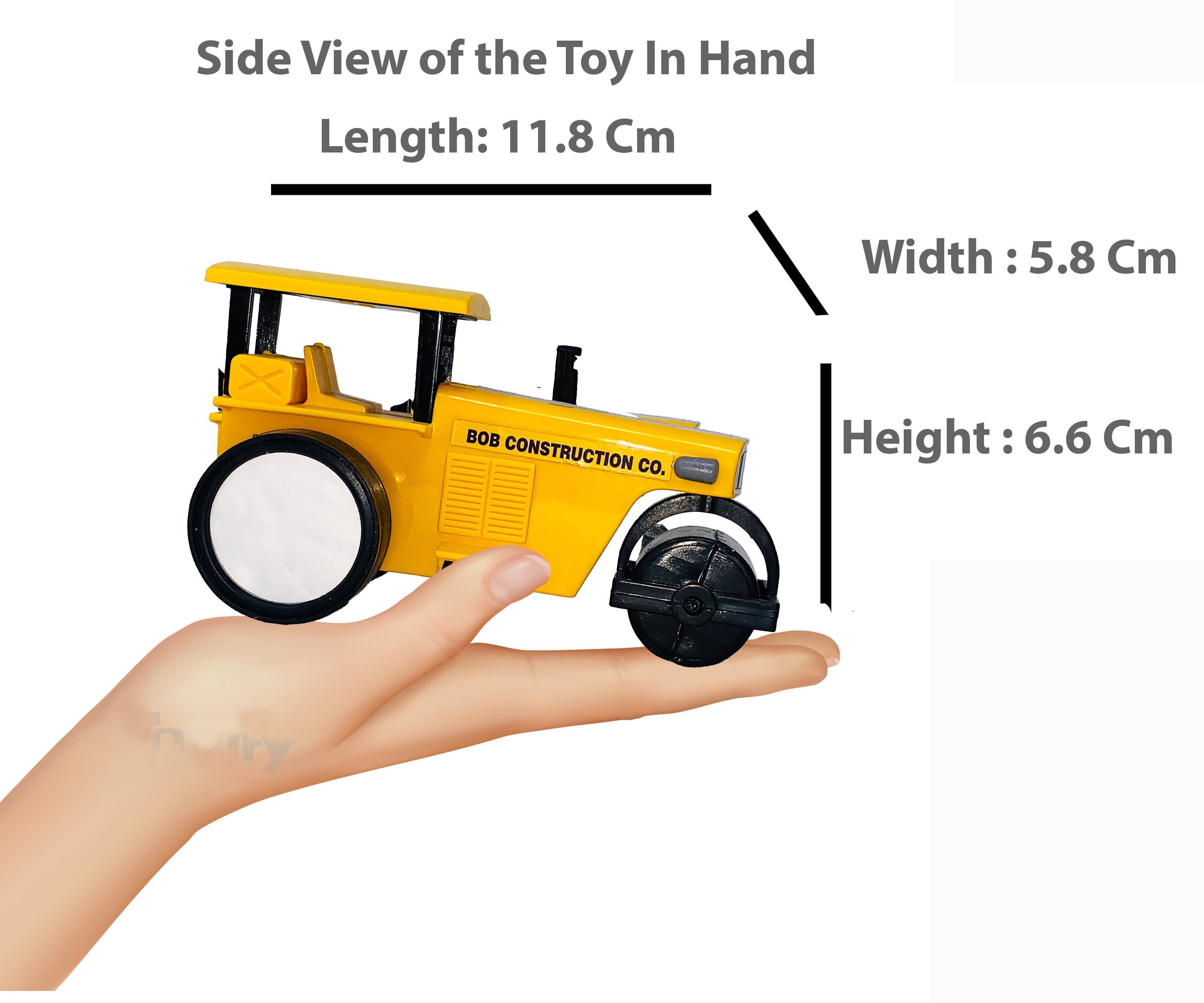 techzage Vehicle VJ - NOFR - CT Road Roller - Yellow 1 Pc-picture-8