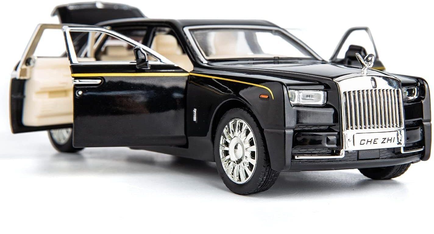 Rolls Royce 1:32 Scale Metal Die Cast Car With Open Door, Light & Sound For Kids
