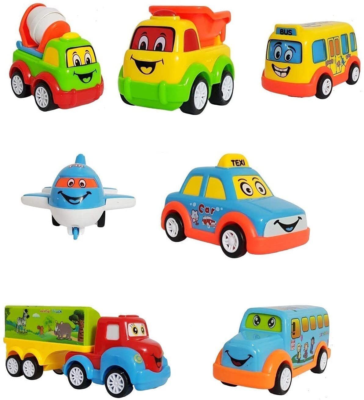 jericos Unbreakable Friction Pull Back Cars for Kids, Pack of 7, Multicolor-picture-32