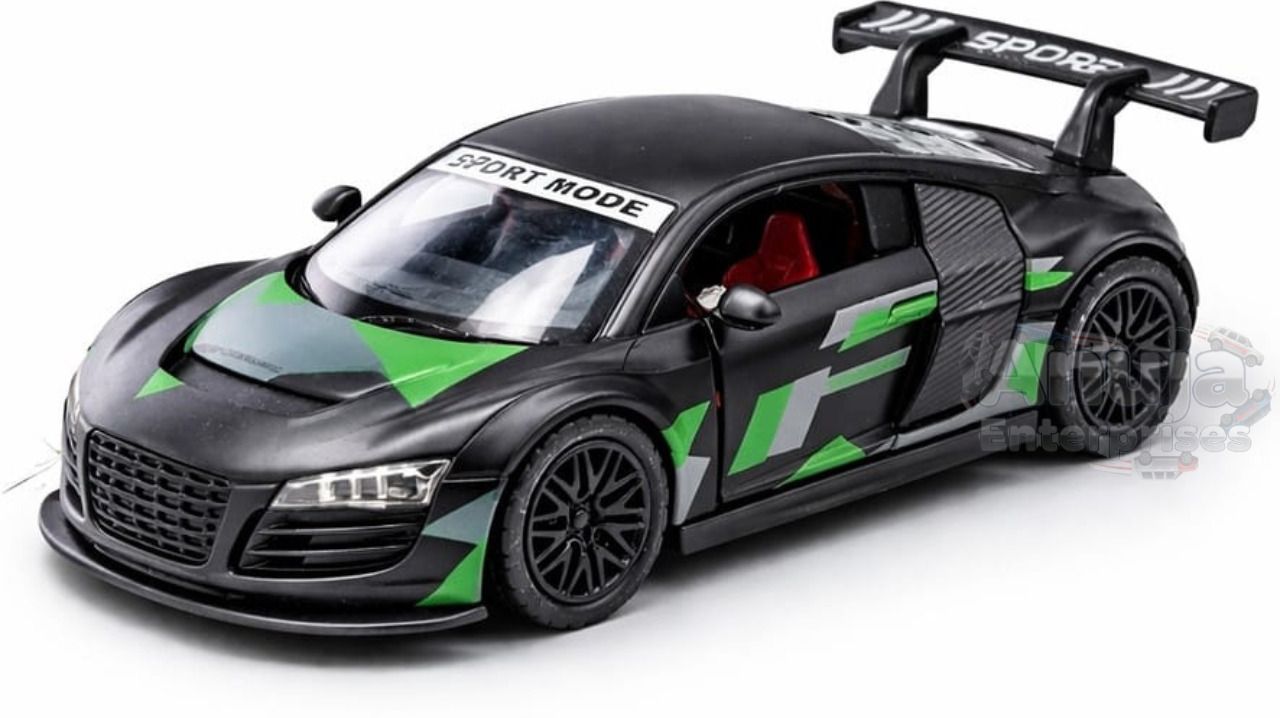 Premium Die-Cast Audi R8 Toy Car Model with Openable Doors, Pull-Back Action-image-49