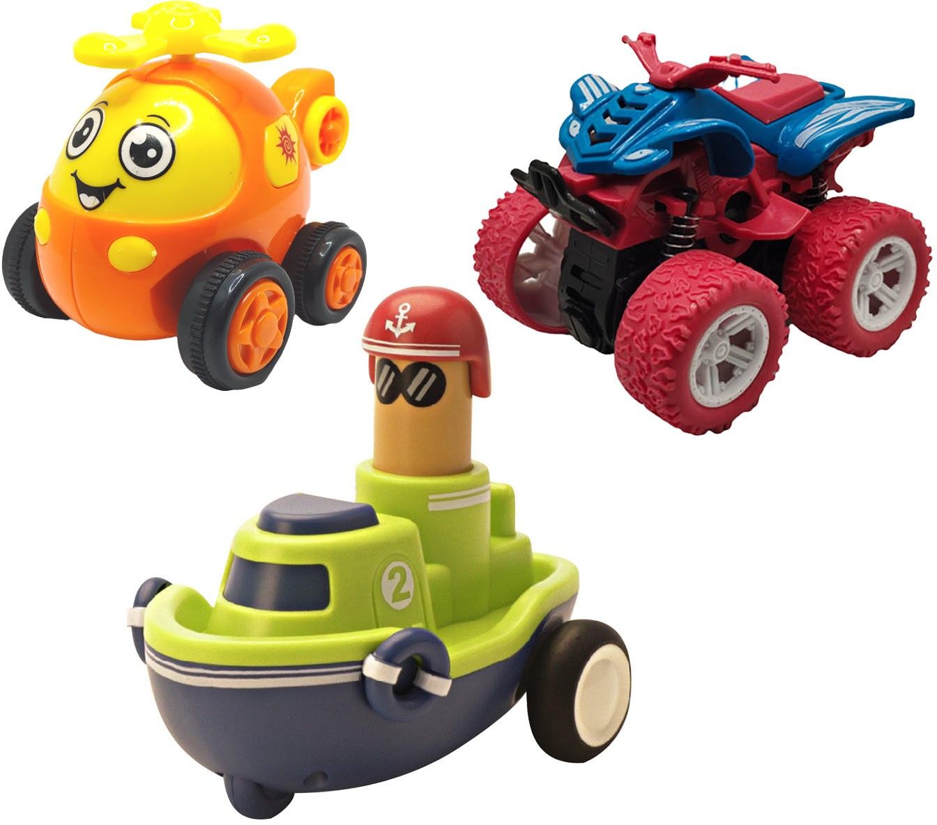 vaniha Unbreakable Four-Wheel Drive Friction Powered Diecast Toy Set-E172-picture-12