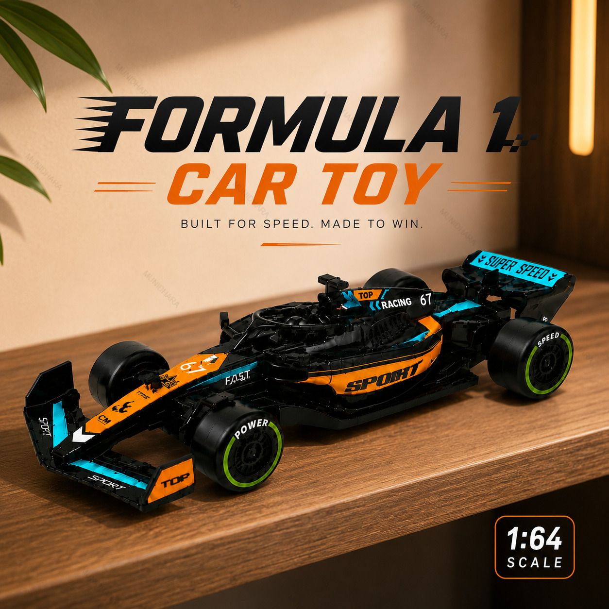 munidhara Metal Die Cast F1 Formula Racing Car Pull Back Mini Model Toy for Boys-picture-42