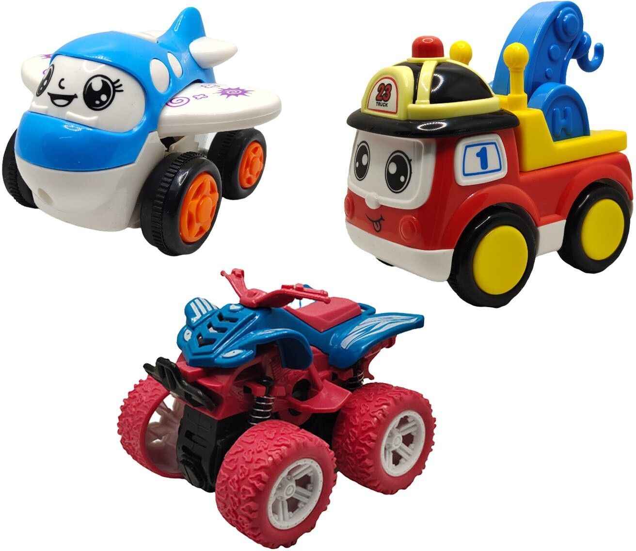 sve Unbreakable Four-Wheel Drive Friction Powered Diecast Toy Set-D117-picture-23