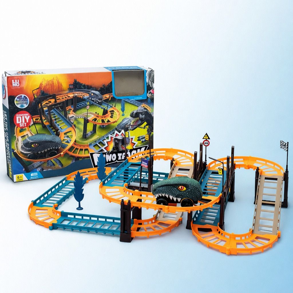 Battery Operated electric Toy Train Set for Kids | Dinosaur Big Track Toys