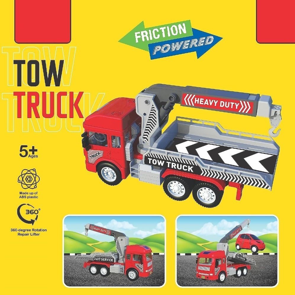 ow Truck | Friction Powered Big Size Plastic Toy Vehicle for Kids to Play-ZK1-image-8